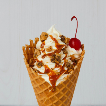 Waffle Cone topped with Chunky CHIPS AHOY! Cookie Pieces