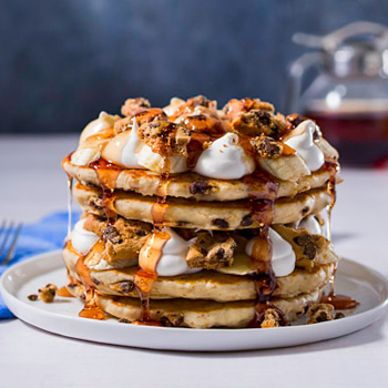 Banana Pancakes made with Chunky CHIPS AHOY! Cookie Pieces